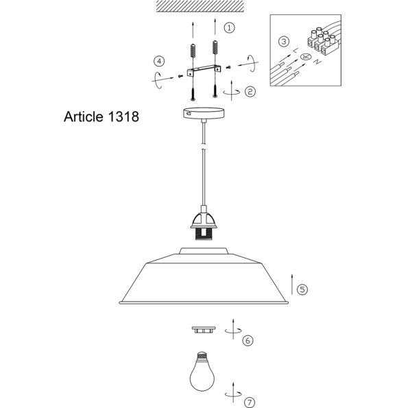 Industrielle Pendelleuchte Nove Grün Ø 42 Cm – Bild 9