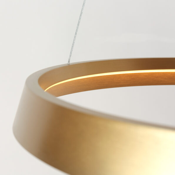 Industrielle Pendelleuchte Ringlux Gold Ø 60 Cm – Bild 3