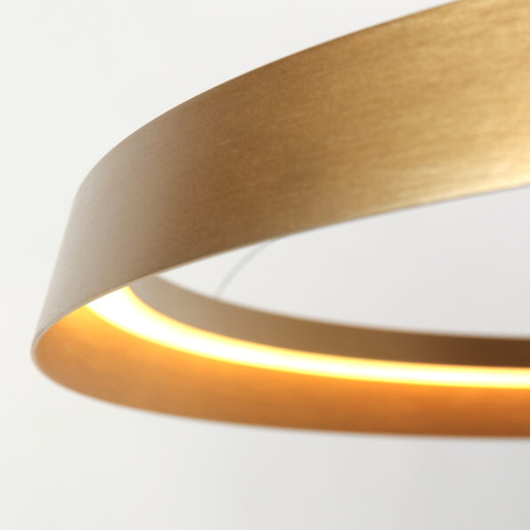 Industrielle Pendelleuchte Ringlux Gold Ø 60 Cm – Bild 4