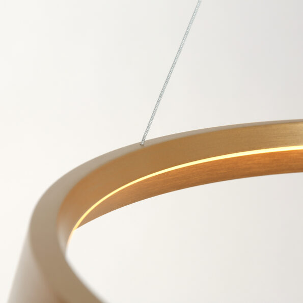 Industrielle Pendelleuchte Ringlux Gold Ø 60 Cm – Bild 5