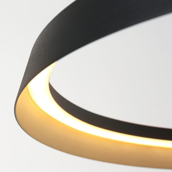 Industrielle Pendelleuchte Ringlux Schwarz Ø 60 Cm – Bild 5