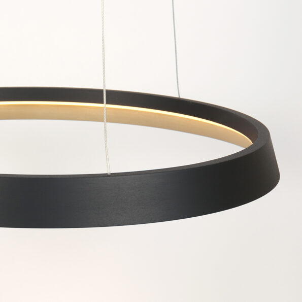 Industrielle Pendelleuchte Ringlux Schwarz Ø 60 Cm – Bild 6