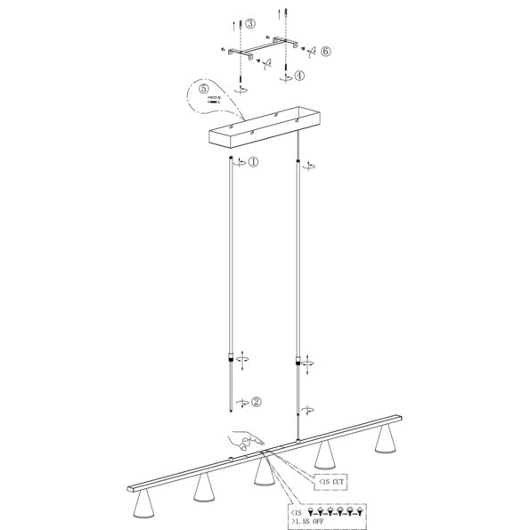Industrielle Pendelleuchte Vortex Stahl – Bild 9