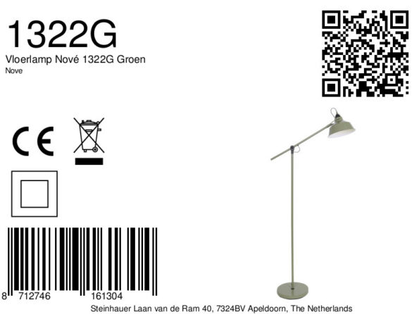 Industrielle Stehlampe Nove Grün – Bild 8