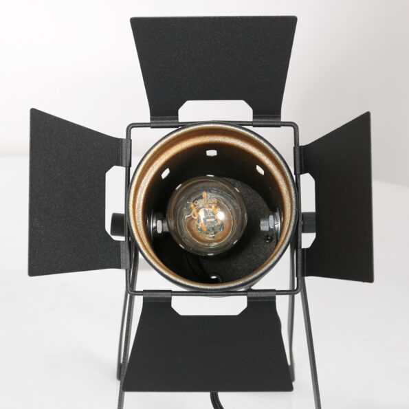 Industrielle Tischlampe Carree Schwarz – Bild 11