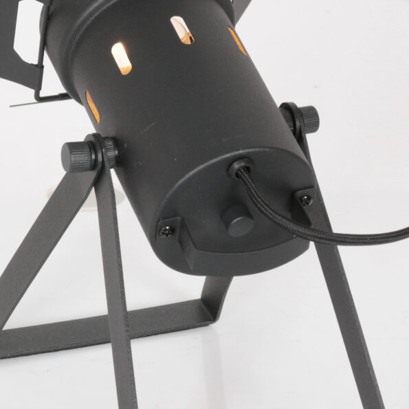 Industrielle Tischlampe Carree Schwarz – Bild 5