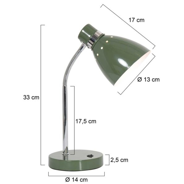 Industrielle Tischlampe Spring Grün Ø 14 Cm – Bild 6