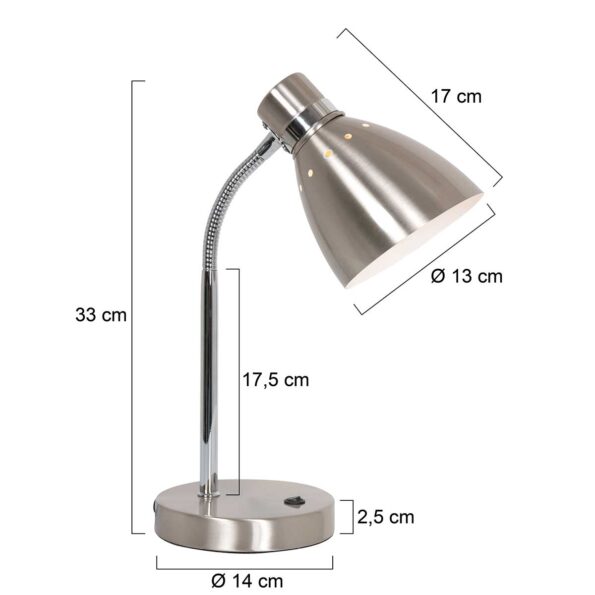 Industrielle Tischlampe Spring Stahl Ø 14 Cm – Bild 6
