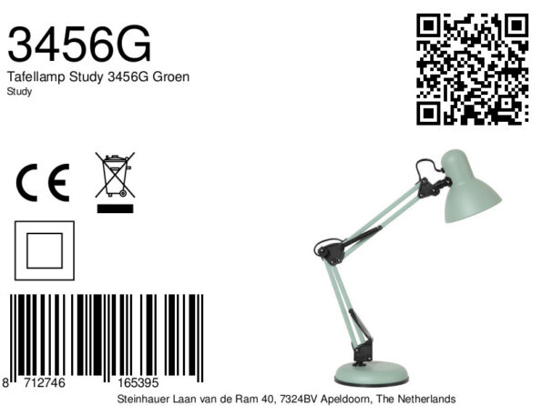 Industrielle Tischlampe Study Grün Ø 15 Cm – Bild 8