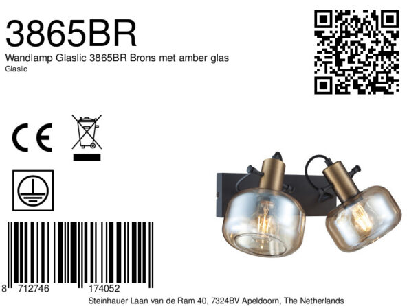 Industrielle Wandleuchte Glaslic Bronze – Bild 6