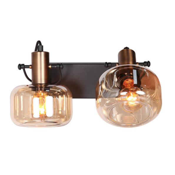 Industrielle Wandleuchte Glaslic Bronze – Bild 8
