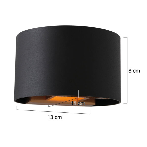 Industrielle Wandleuchte Muro Schwarz – Bild 7