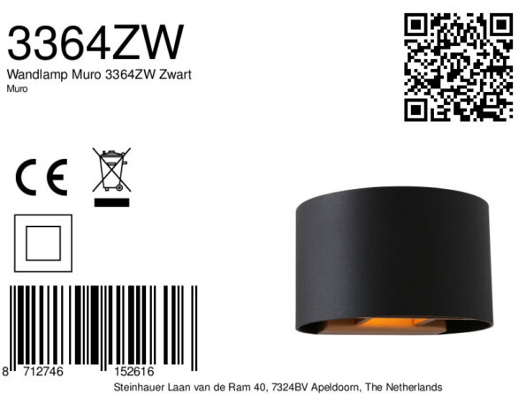Industrielle Wandleuchte Muro Schwarz – Bild 8