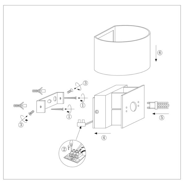 Industrielle Wandleuchte Muro Schwarz – Bild 9