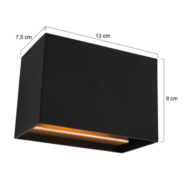 Industrielle Wandleuchte Muro Schwarz – Bild 7