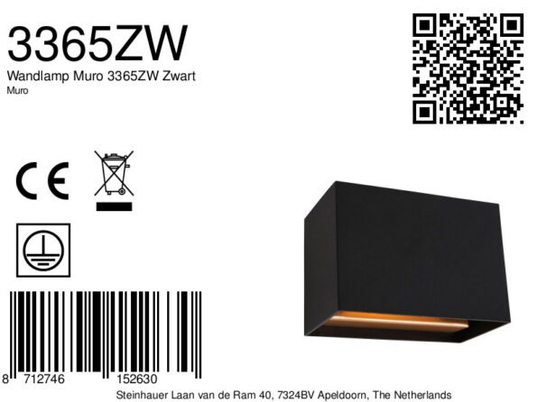 Industrielle Wandleuchte Muro Schwarz – Bild 8