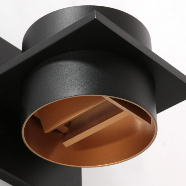 Industrielle Wandleuchte Muro Schwarz – Bild 3