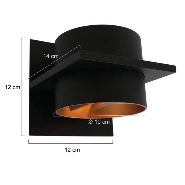 Industrielle Wandleuchte Muro Schwarz – Bild 6