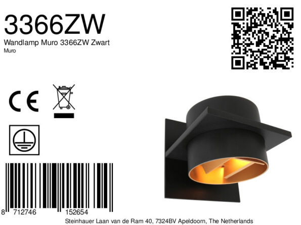 Industrielle Wandleuchte Muro Schwarz – Bild 7
