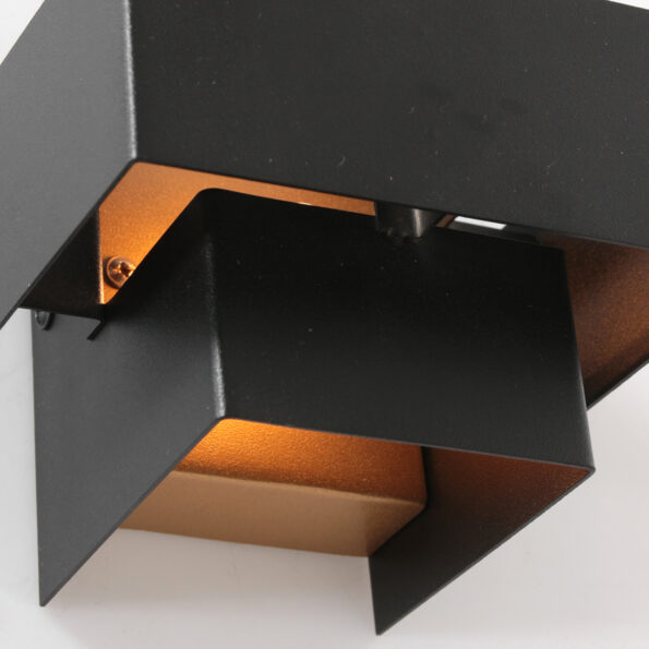 Industrielle Wandleuchte Muro Schwarz – Bild 5