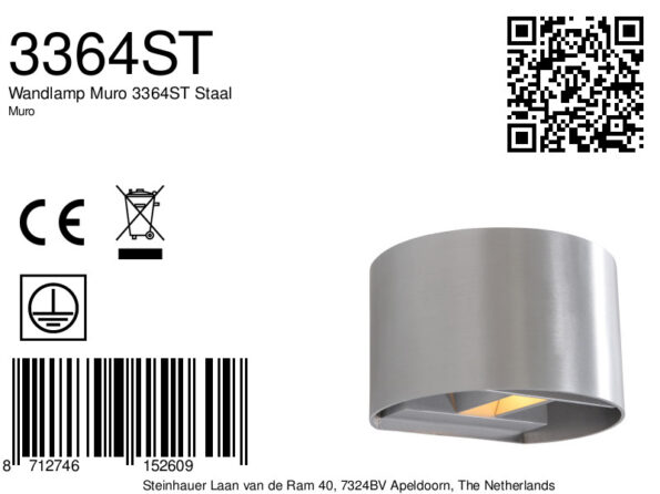 Industrielle Wandleuchte Muro Stahl – Bild 7