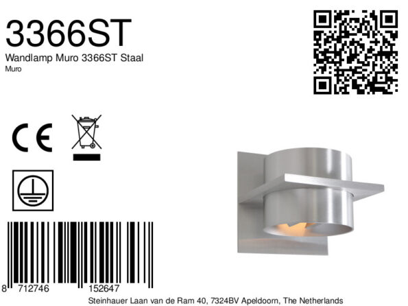 Industrielle Wandleuchte Muro Stahl – Bild 7