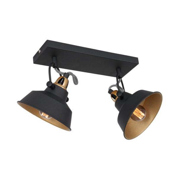 Industrielle Wandleuchte Nove Schwarz – Bild 9
