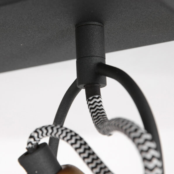 Industrielle Wandleuchte Nove Schwarz – Bild 10