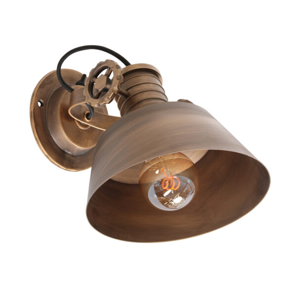 Industrielle Wandleuchte Sprocket Bronze – Bild 2