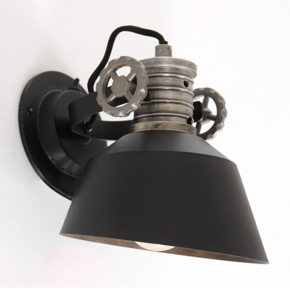 Industrielle Wandleuchte Sprocket Schwarz – Bild 9