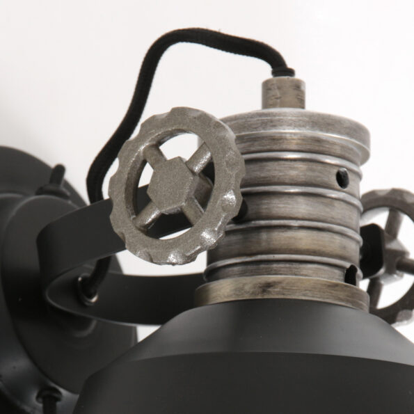 Industrielle Wandleuchte Sprocket Schwarz – Bild 10