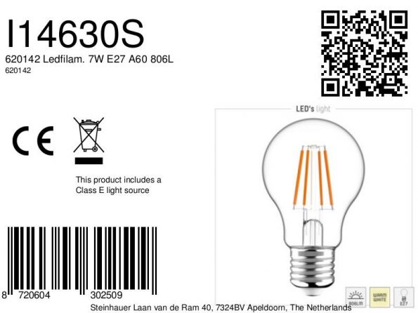 LED 7.5 Watt Glühbirne (E27) warmes Licht – Bild 4