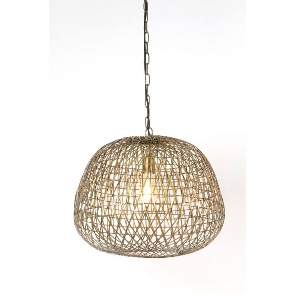 Industrielle Pendelleuchte Alwina Gold – Bild 4