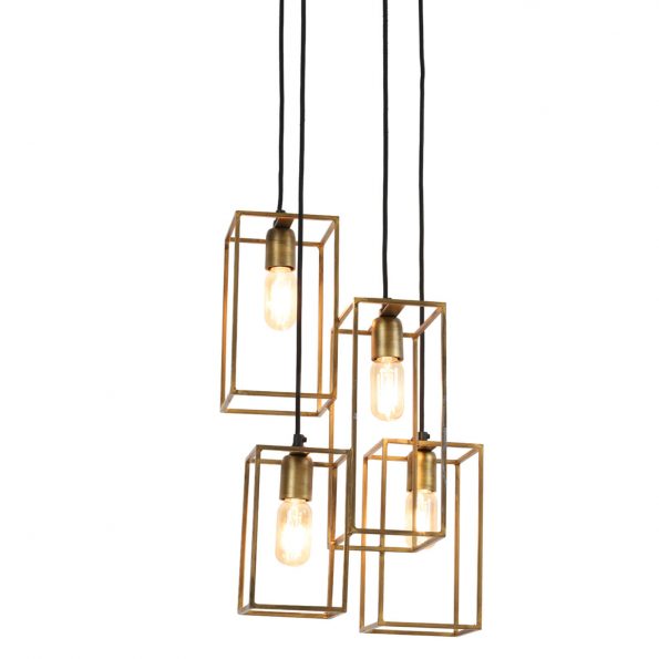 Industrielle Pendelleuchte Marley Gold – Bild 3