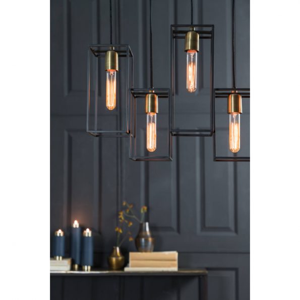 Industrielle Pendelleuchte Marley Schwarz – Bild 3