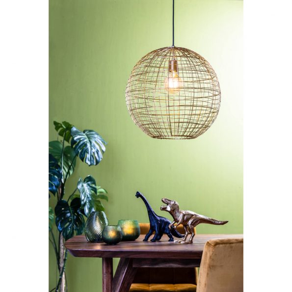Industrielle Pendelleuchte Mirana Gold – Bild 5