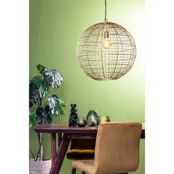 Industrielle Pendelleuchte Mirana Gold – Bild 5
