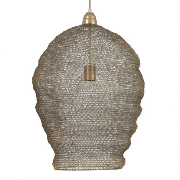 Industrielle Pendelleuchte Nikki Beige