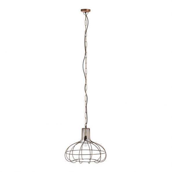 Industrielle Pendelleuchte Pear Poly Kupferne