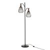 Industrielle Stehlampe Ignes Schwarz