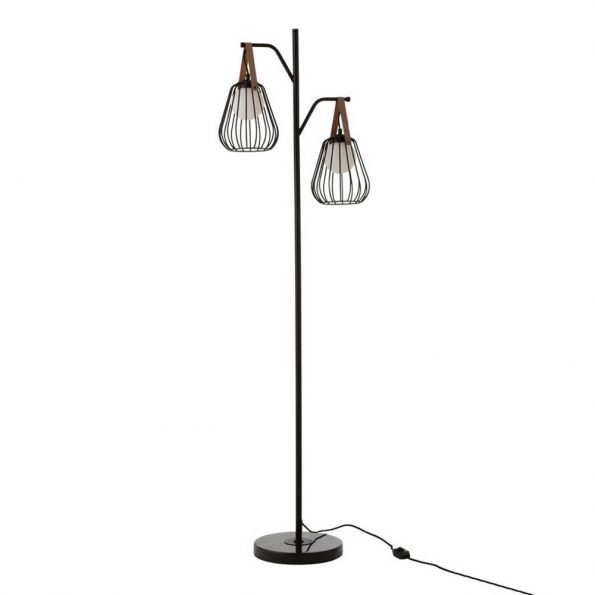 Industrielle Stehlampe Ignes Schwarz