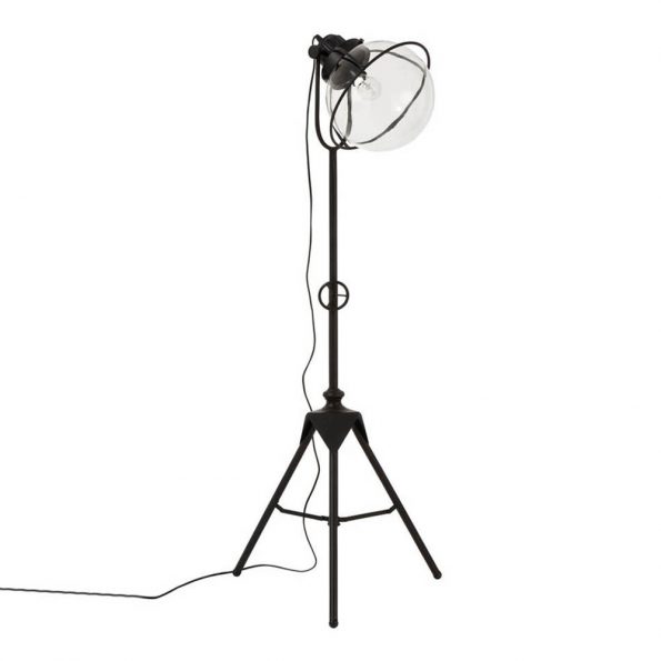 Industrielle Stehlampe Travis Schwarz