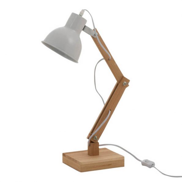 Industrielle Tischlampe Denis Spruce Weiß