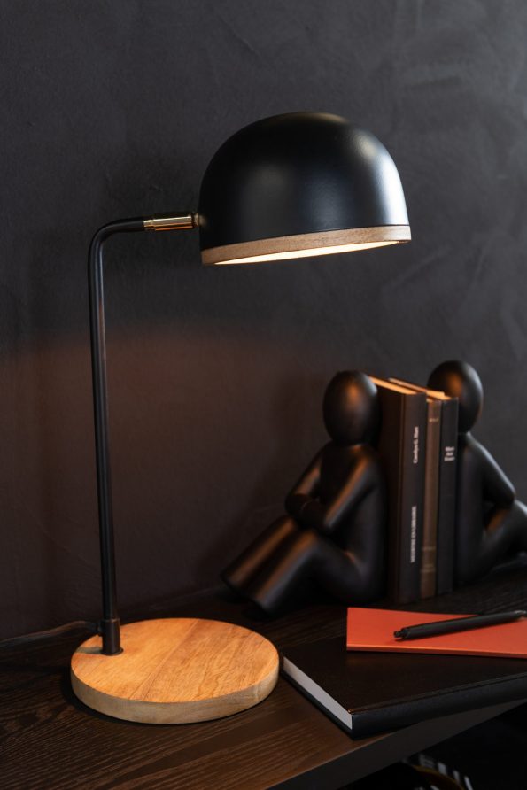 Industrielle Tischlampe Evy Schwarz – Bild 3