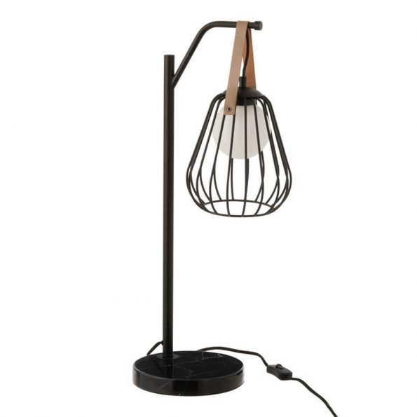 Industrielle Tischlampe Ignes Schwarz