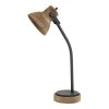 Industrielle Tischlampe Imbert Schwarz