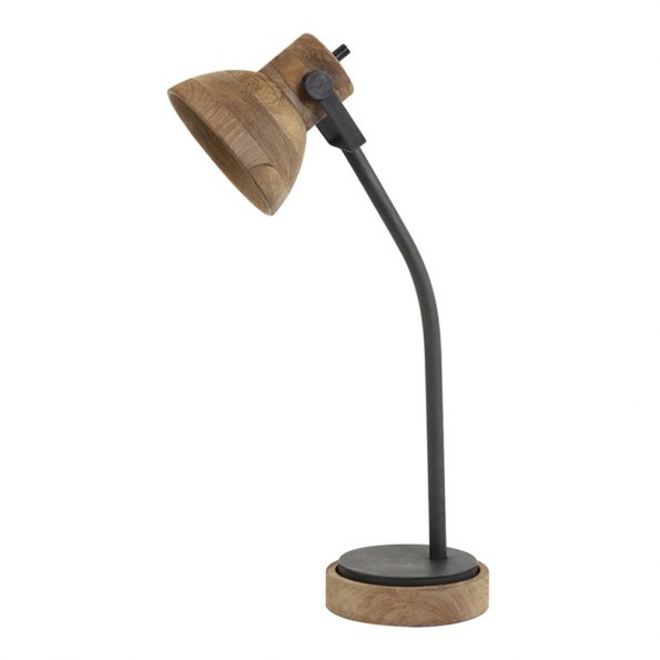 Industrielle Tischlampe Imbert Schwarz
