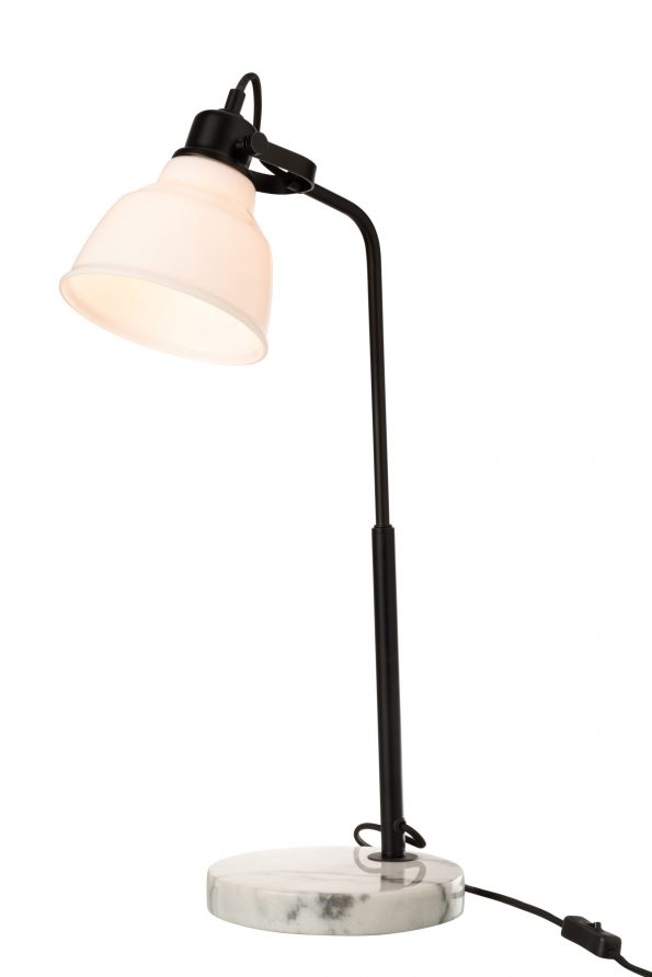 Industrielle Tischlampe Magali Weiß – Bild 3