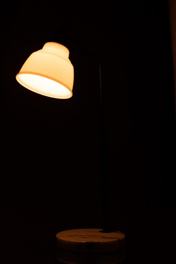 Industrielle Tischlampe Magali Weiß – Bild 4