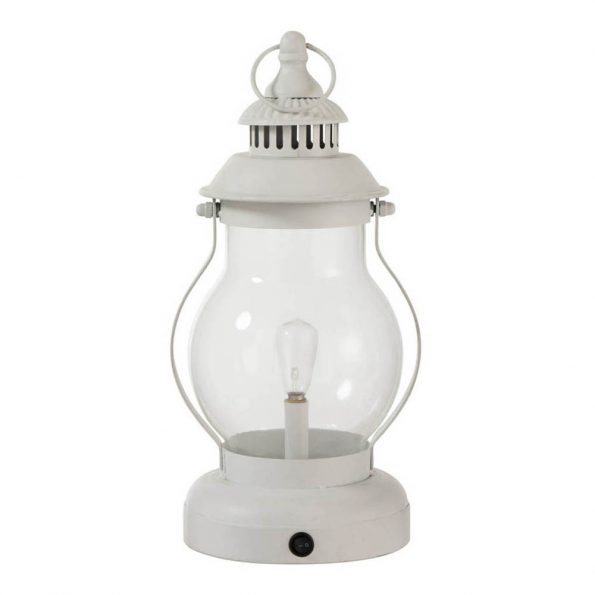 Industrielle Tischlampe Miles Weiß